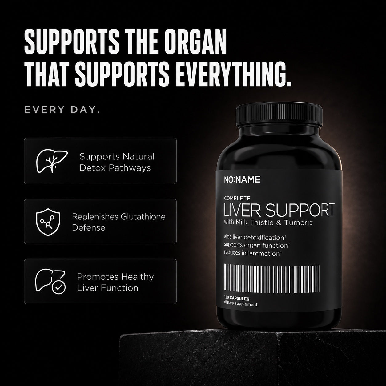 NO NAME Clinical Liver Support benefits: antioxidant defenses, detox pathways, and liver health
