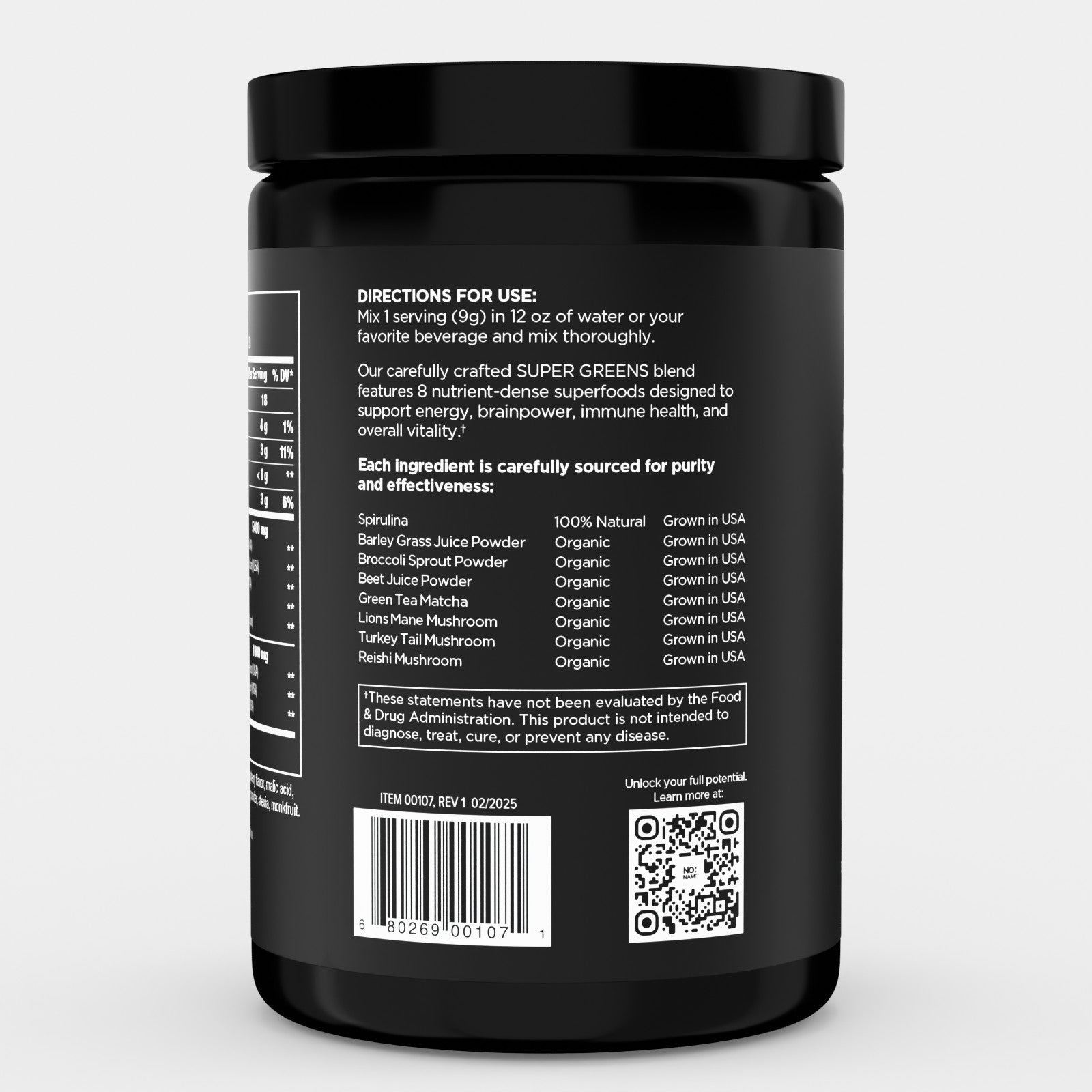 SuperGreens + Nootropic Mushrooms